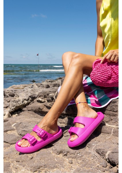 Sface Kadın Fusya Çift Tokali Plaj-Gunluk Eva Terlik