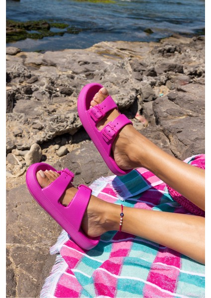 Sface Kadın Fusya Çift Tokali Plaj-Gunluk Eva Terlik