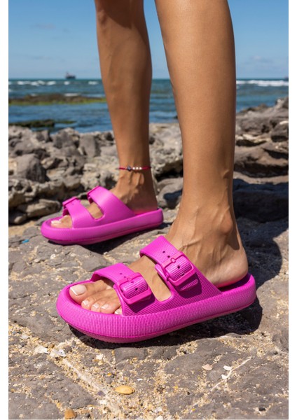 Sface Kadın Fusya Çift Tokali Plaj-Gunluk Eva Terlik