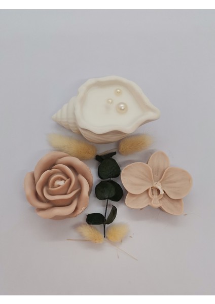 Dekoratif ve Hediyelik 3'lü Kokulu Mum Seti