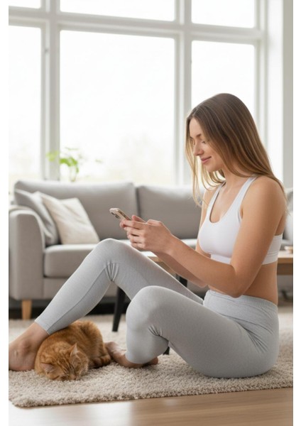 Ince Bel Biye Lastikli | Full Likralı Performans Taytı | Kadın Tayt