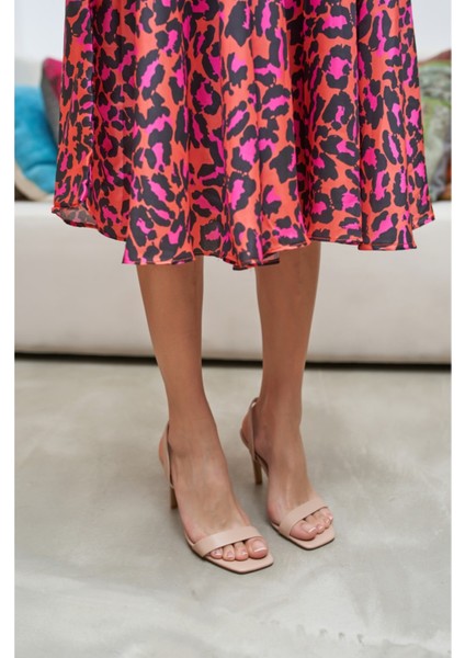 Winny Kadın Ten Rugan Topuklu Sandalet Ayakkabi