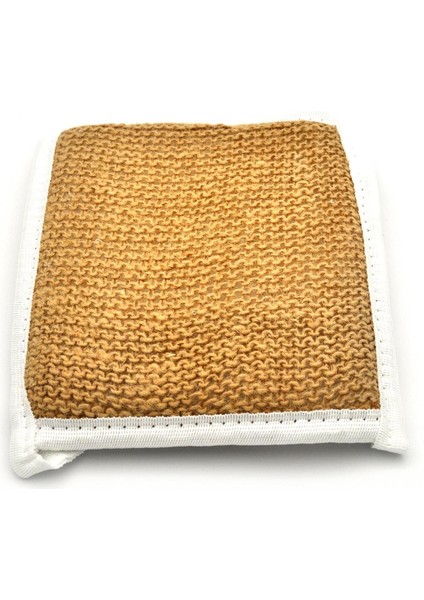 Doğal Jüt Ip Eldiven Tipi Kare Banyo Lifi Hamam Vücud Kesesi 16X20 Cm.