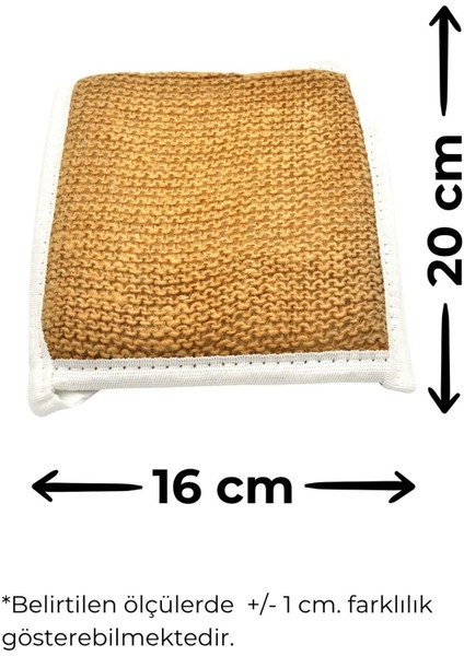 Doğal Jüt Ip Eldiven Tipi Kare Banyo Lifi Hamam Vücud Kesesi 16X20 Cm. indirimleri