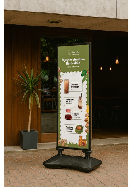 60X152 Siyah Renk Windpro - Kaldırım ve Reklam Panosu -Yaylı Slim Poster Pano fiyatları