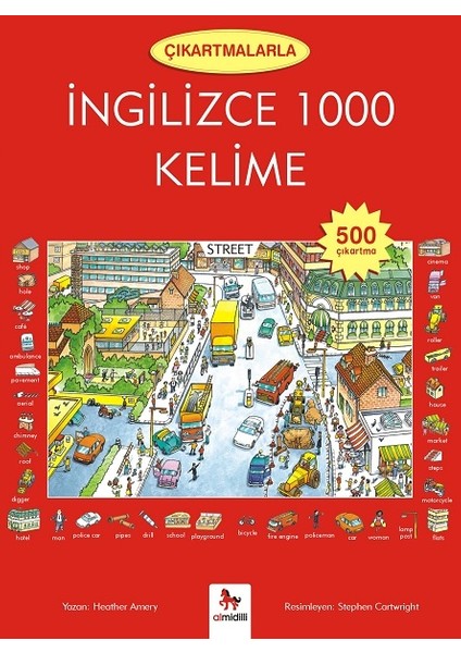 Çıkartmalarla Ingilizce 1000 Kelime (500 Çıkartma)