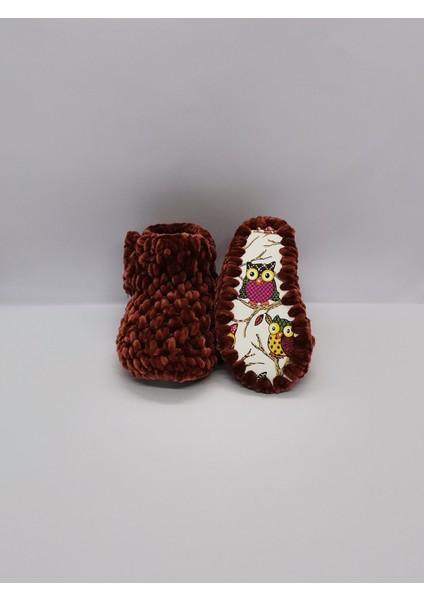 Panduf Ev Botu Kaymaz Taban El Yapımı Kadife İp