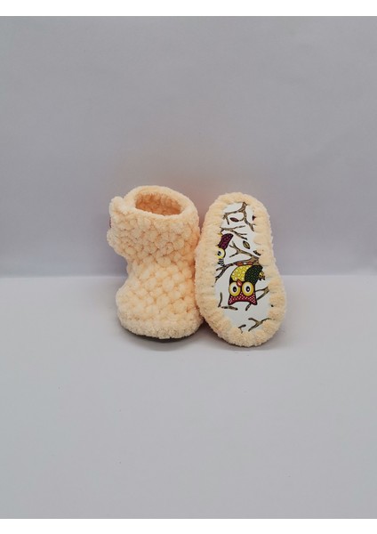 Panduf Ev Botu Kaymaz Taban El Yapımı Kadife İp