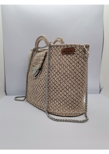 Kadın El ve Omuz Çantası Supra Ip El Yapımı Vizon fiyatları