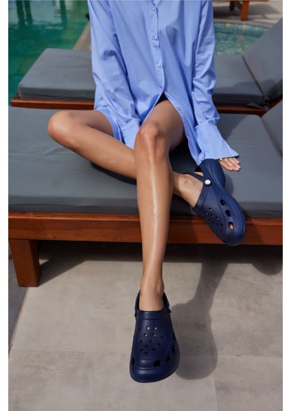 Parna Unısex Siyah Eva Plaj-Gunluk Platform Terlık