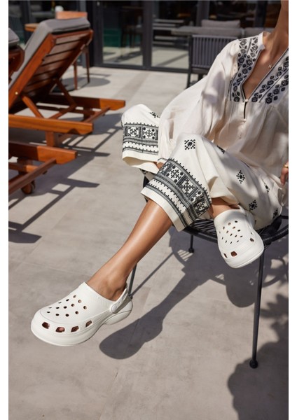 Parna Unısex Siyah Eva Plaj-Gunluk Platform Terlık