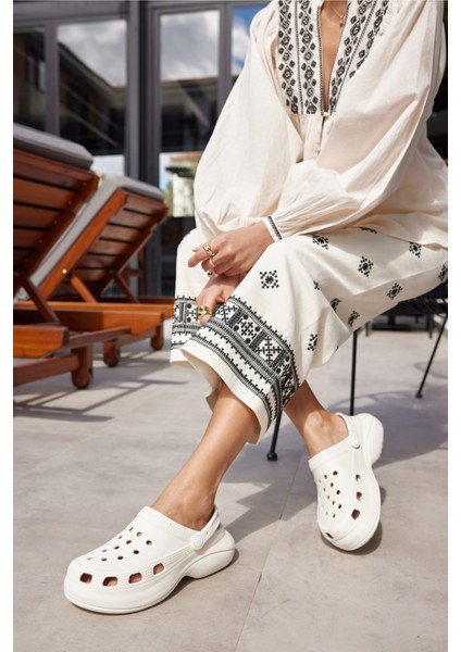 Parna Unısex Siyah Eva Plaj-Gunluk Platform Terlık