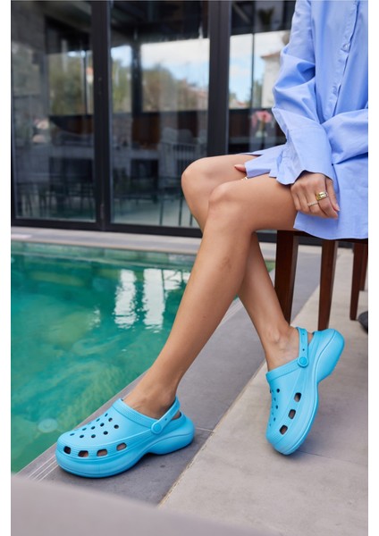 Parna Unısex Siyah Eva Plaj-Gunluk Platform Terlık