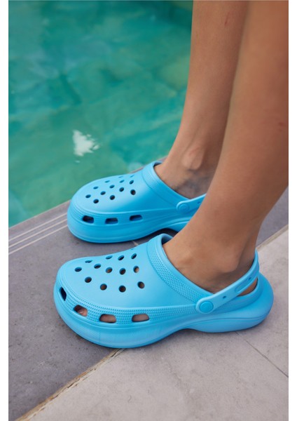 Parna Unısex Siyah Eva Plaj-Gunluk Platform Terlık