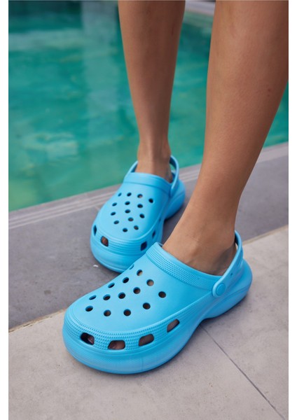 Parna Unısex Siyah Eva Plaj-Gunluk Platform Terlık