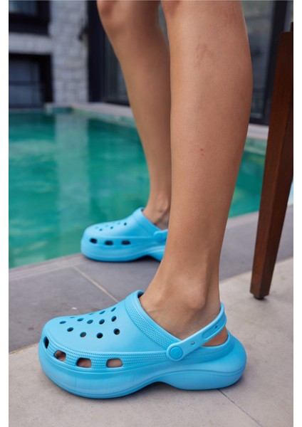 Parna Unısex Siyah Eva Plaj-Gunluk Platform Terlık