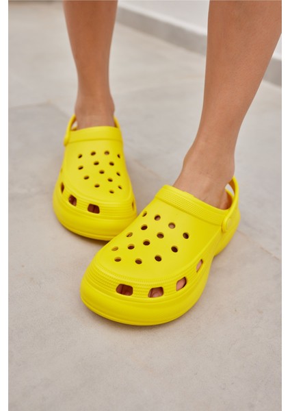 Parna Unısex Siyah Eva Plaj-Gunluk Platform Terlık