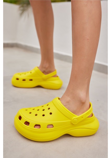 Parna Unısex Siyah Eva Plaj-Gunluk Platform Terlık