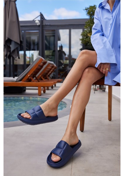 Clarisa Unısex Bej Baklava Desen Eva Gunluk-Plaj Platform Terlık fiyatları