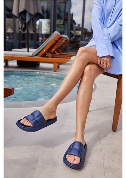 Clarisa Unısex Bej Baklava Desen Eva Gunluk-Plaj Platform Terlık fırsatları