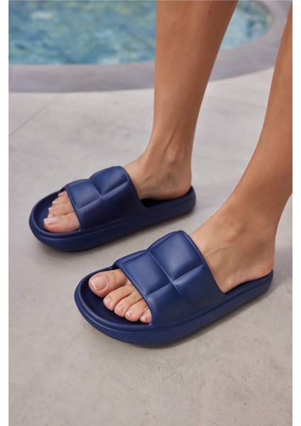 Clarisa Unısex Bej Baklava Desen Eva Gunluk-Plaj Platform Terlık indirimleri