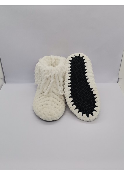 Panduf Ev Botu Kaymaz Taban El Yapımı Kadife İp