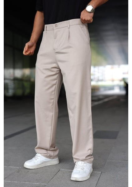 Erkek Beli Lastikli Baggy Pantolon