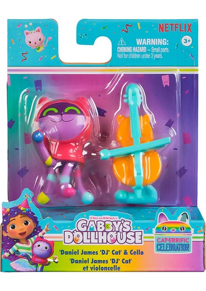Gabbys Dollhouse Daniel James Dj Cat And Cello Figür ve Aksesuar Seti 20149926