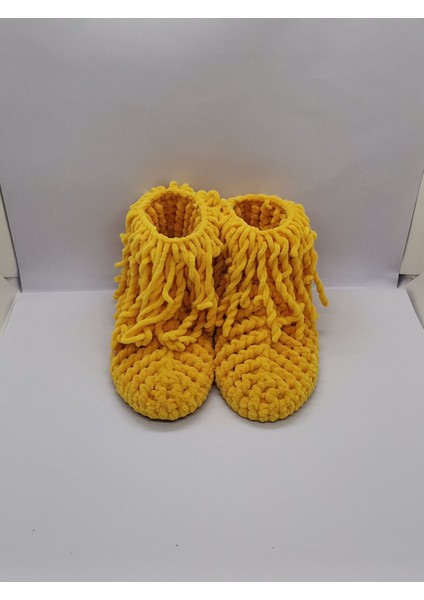 Panduf Ev Botu Kaymaz Taban El Yapımı Kadife İp