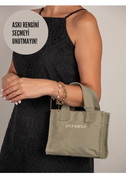 Luna Mumlu Kanvas Çanta - Nehir Yeşili