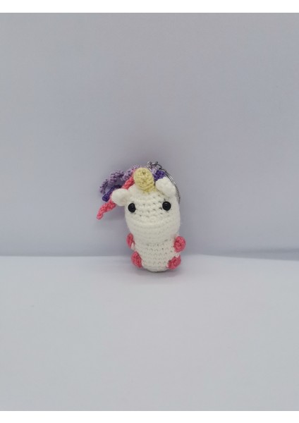 Amigurumi Unicorn Tekboynuz Anahtarlık & Çanta Süsü