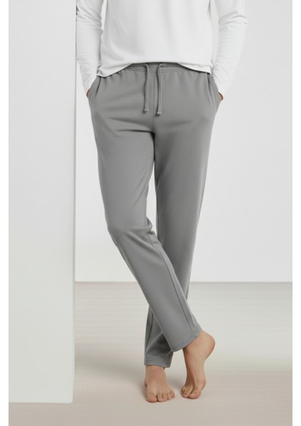 %100 Pamuk Erkek Süprem Pijama Takımı Compact Penye Gri Beyaz Uzun Kol Cepli Ipli Relax Fit Terletmez modelleri