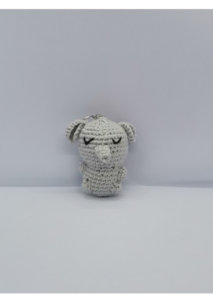 Amigurumi Sevimli Fil Anahtarlık & Çanta Süsü El Yapımı Organik