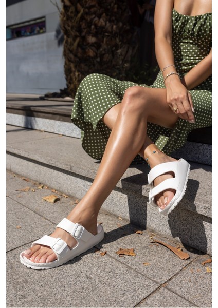 Cedric Unisex Siyah Cıf Tokali Gunluk-Plaj Eva Terlık