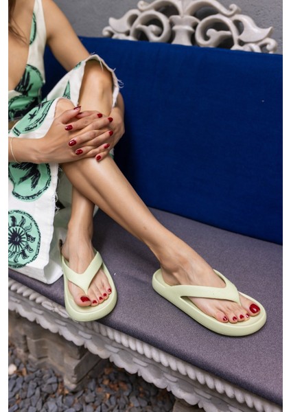 Lambo Unısex Taba Platform Eva Plaj-Gunluk Parmak Arası Terlık