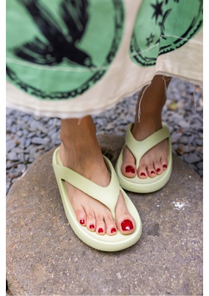 Lambo Unısex Taba Platform Eva Plaj-Gunluk Parmak Arası Terlık