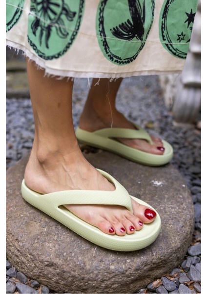 Lambo Unısex Taba Platform Eva Plaj-Gunluk Parmak Arası Terlık