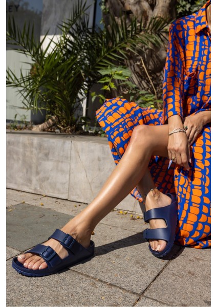 Cedric Unisex Siyah Cıf Tokali Gunluk-Plaj Eva Terlık