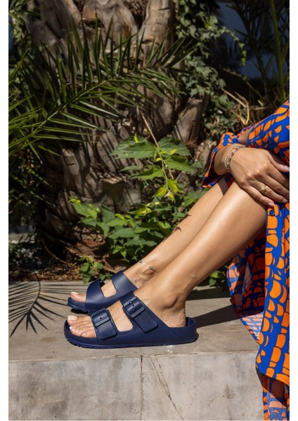 Cedric Unisex Siyah Cıf Tokali Gunluk-Plaj Eva Terlık modelleri