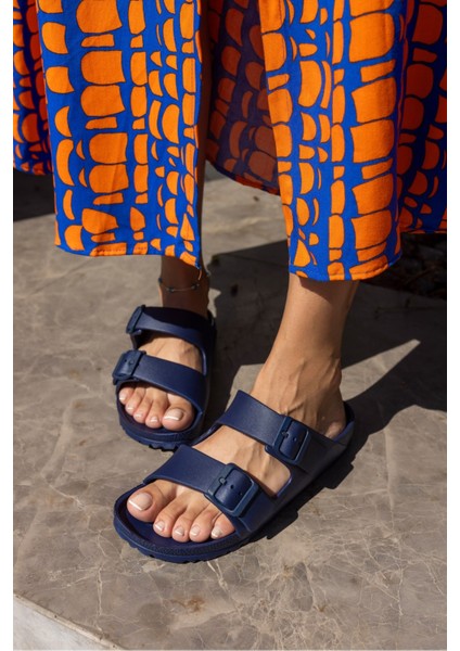 Cedric Unisex Siyah Cıf Tokali Gunluk-Plaj Eva Terlık