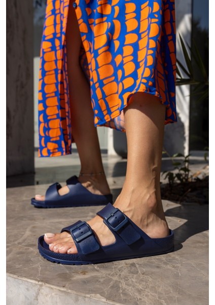 Cedric Unisex Siyah Cıf Tokali Gunluk-Plaj Eva Terlık