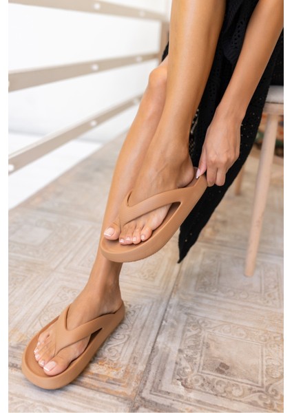 Lambo Unısex Taba Platform Eva Plaj-Gunluk Parmak Arası Terlık fırsatları