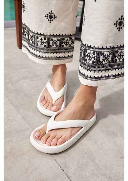 Lambo Unısex Taba Platform Eva Plaj-Gunluk Parmak Arası Terlık