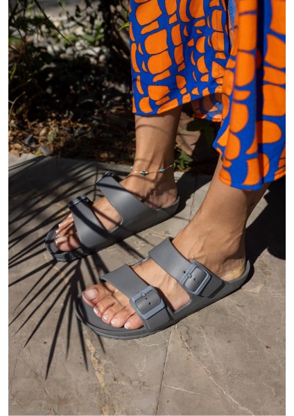 Cedric Unisex Siyah Cıf Tokali Gunluk-Plaj Eva Terlık fiyatları