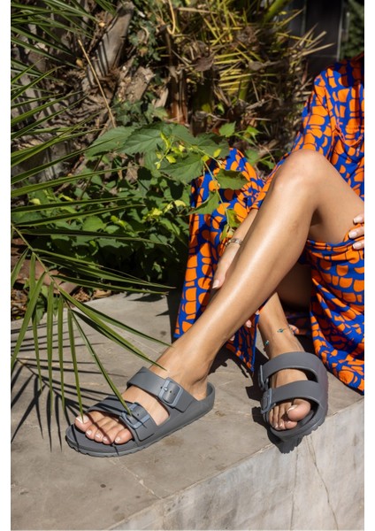 Cedric Unisex Siyah Cıf Tokali Gunluk-Plaj Eva Terlık indirimleri