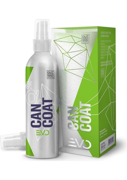 Q² Cancoat Evo Hidrofobik Nano Seramik Kaplama Seti - 200 ml - 9h Oto Boya Koruma-Su Itici