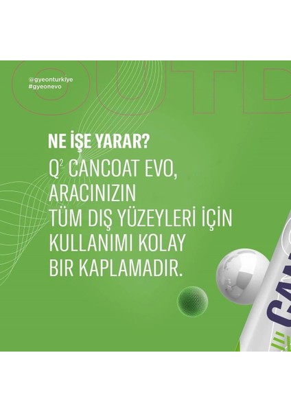 Q² Cancoat Evo Hidrofobik Nano Seramik Kaplama Seti - 200 ml - 9h Oto Boya Koruma-Su Itici indirimleri