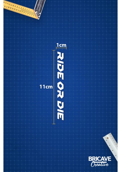 Ride Or Die Yazı Jdm Motosiklet Kask Etiket Sticker 11X1CM fiyatları