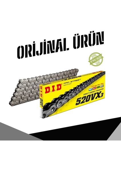 Dıd Husqvarna Te 450 (2002-2004) 520-116 X-Ringli Zincir (Çelik Renk) fırsatları