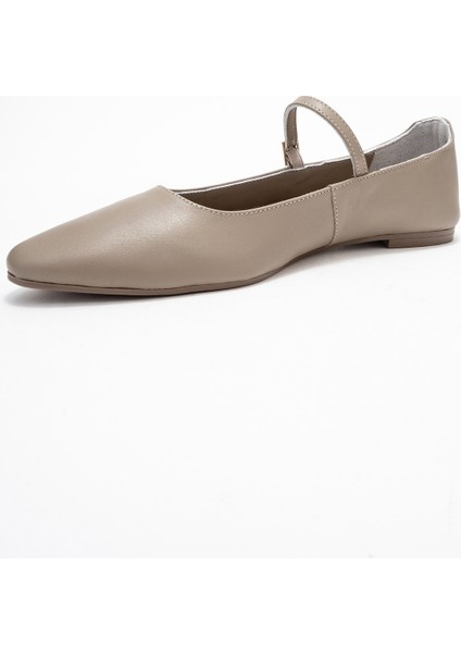 Lunaıre Vizon Hakiki Deri Tek Bantlı Sivri Burun Kadın Babet Ayakkabı fırsatları